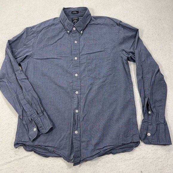 J. Crew | Shirts | J Crew Mens Medium Slim Untucked Flex Washed Button ...